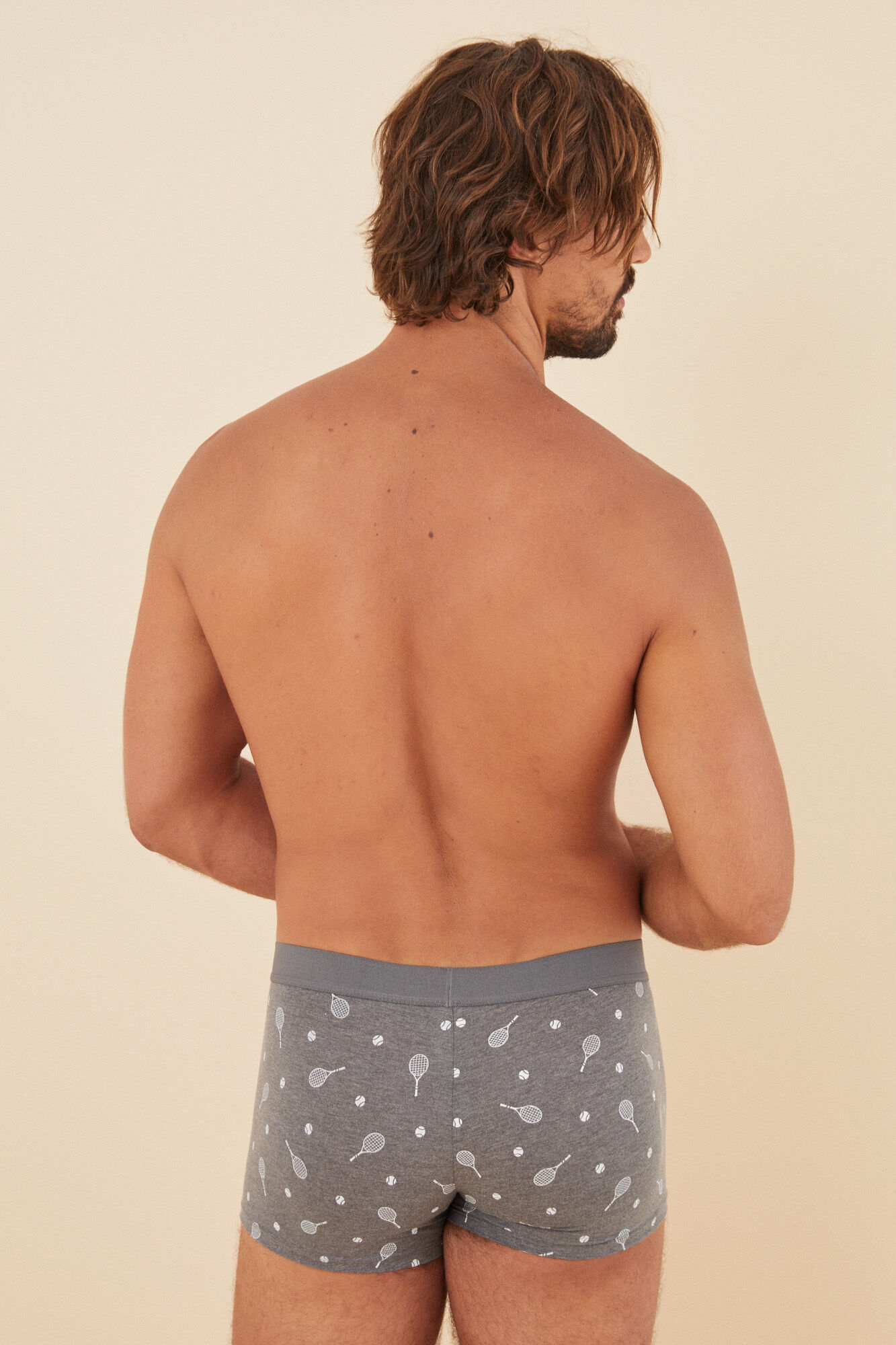 Pacote com 2 cuecas boxer estampadas em algodão.
