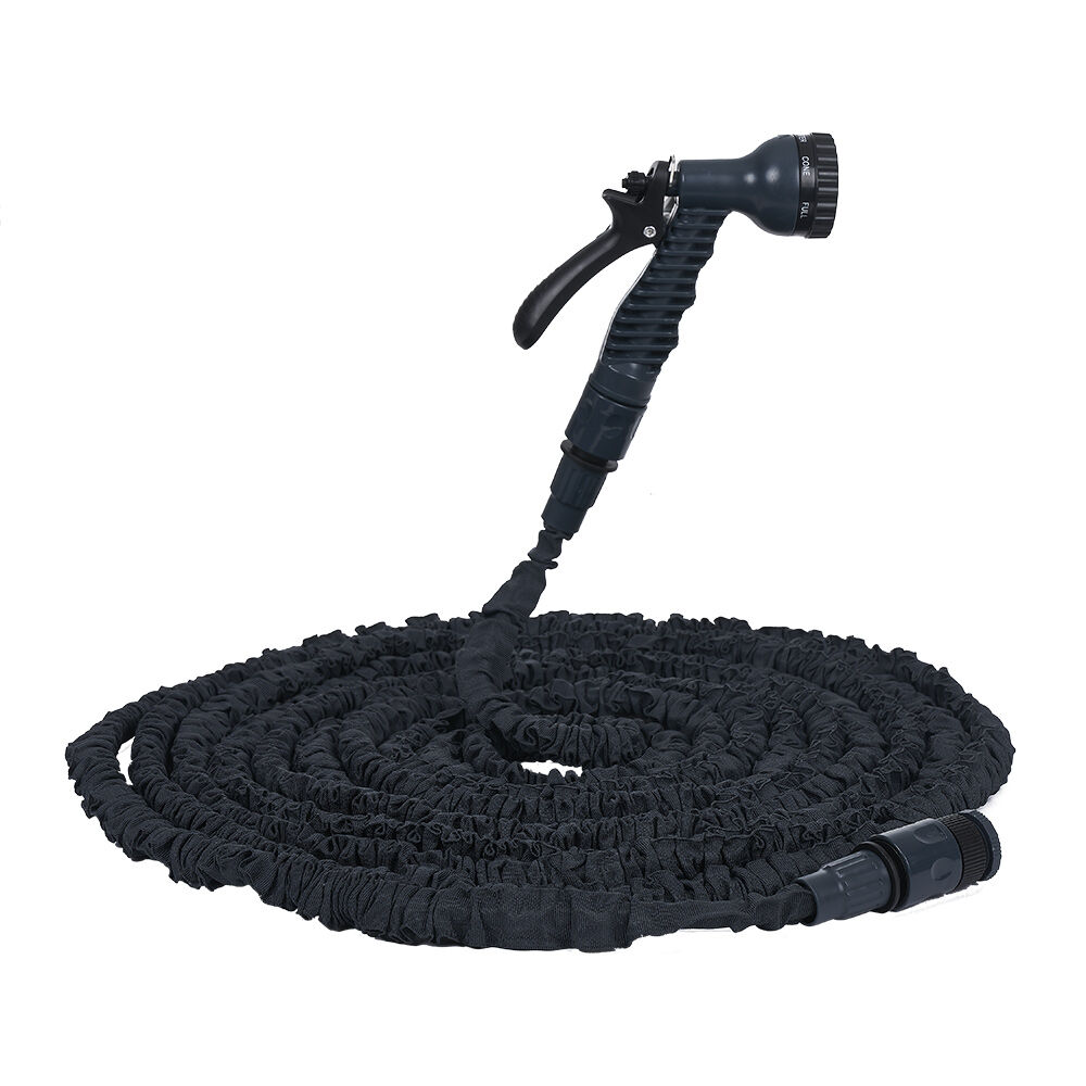 Tuyau extensible avec pistolet d'arrosage gris