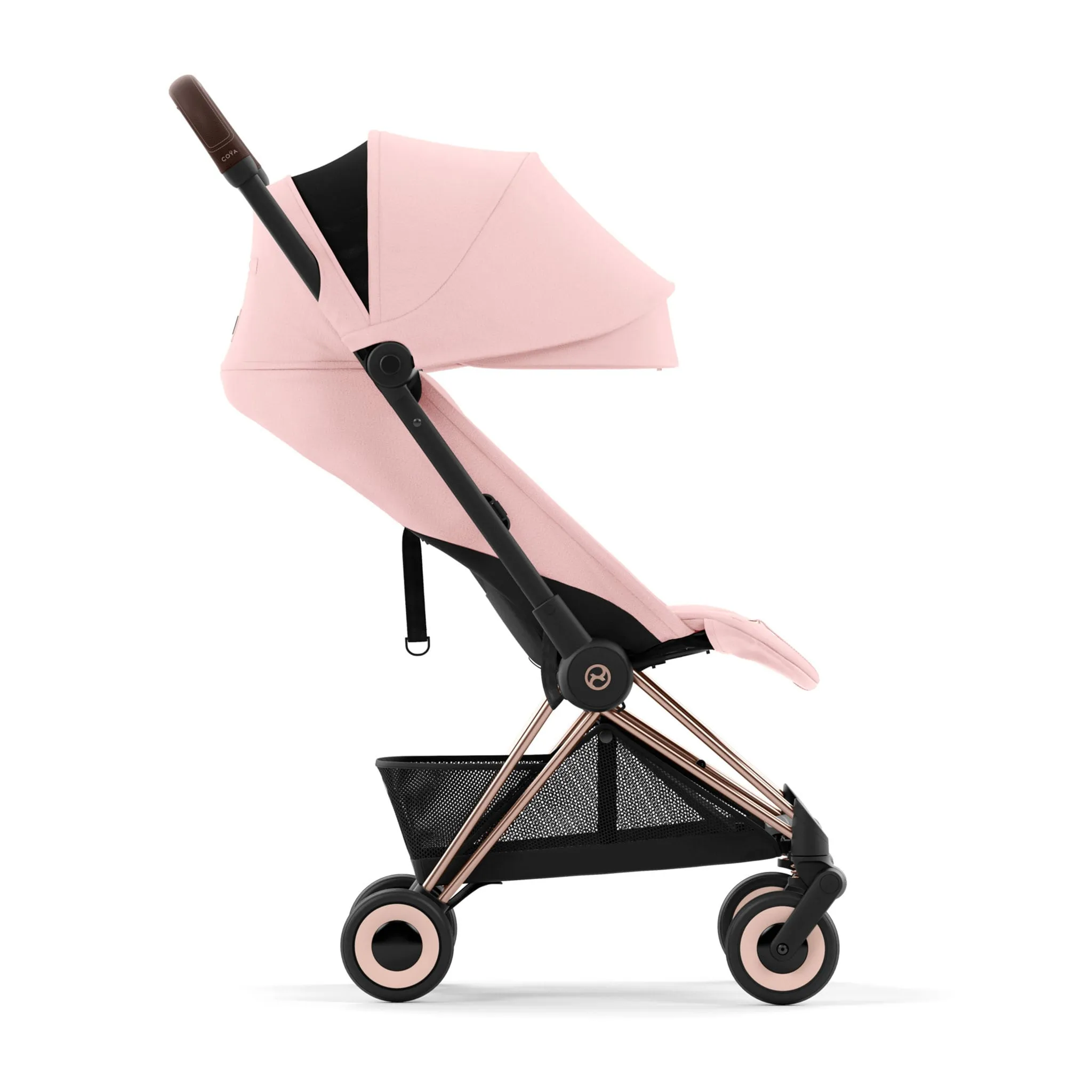 Cybex Poussette Coya - Cadre or rose avec siège rose pêche