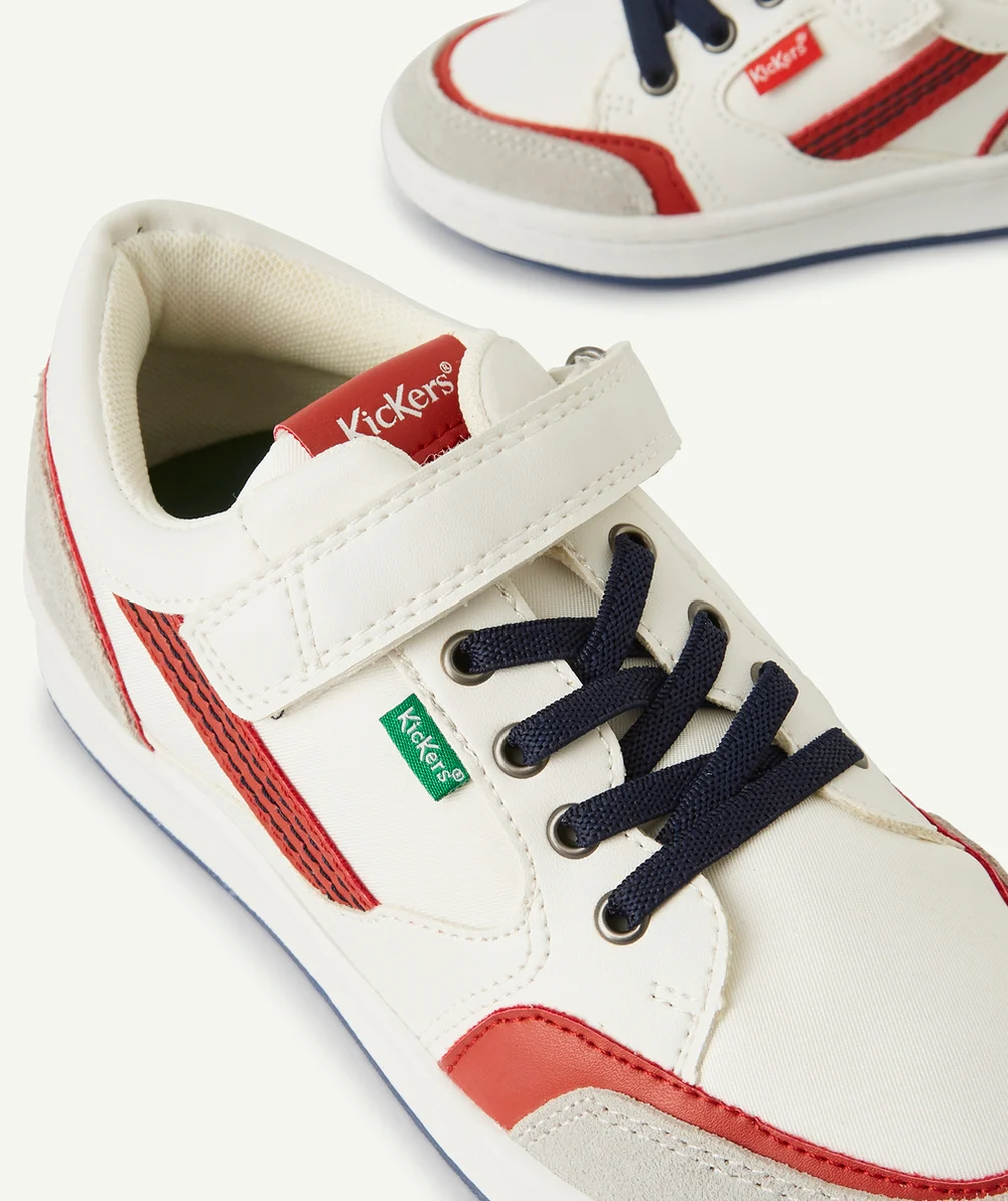 KICKERSLES BASKETS BLANCHES ET ROUGES
