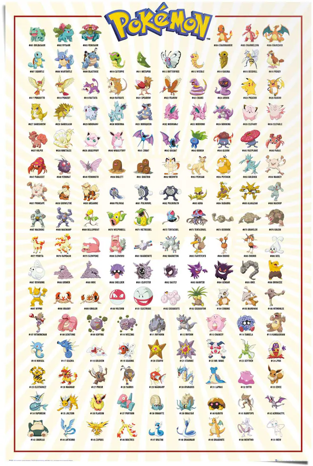 Reinders! Poster »Pokemon« Cartoon & Comic 1 Stk. tlg.