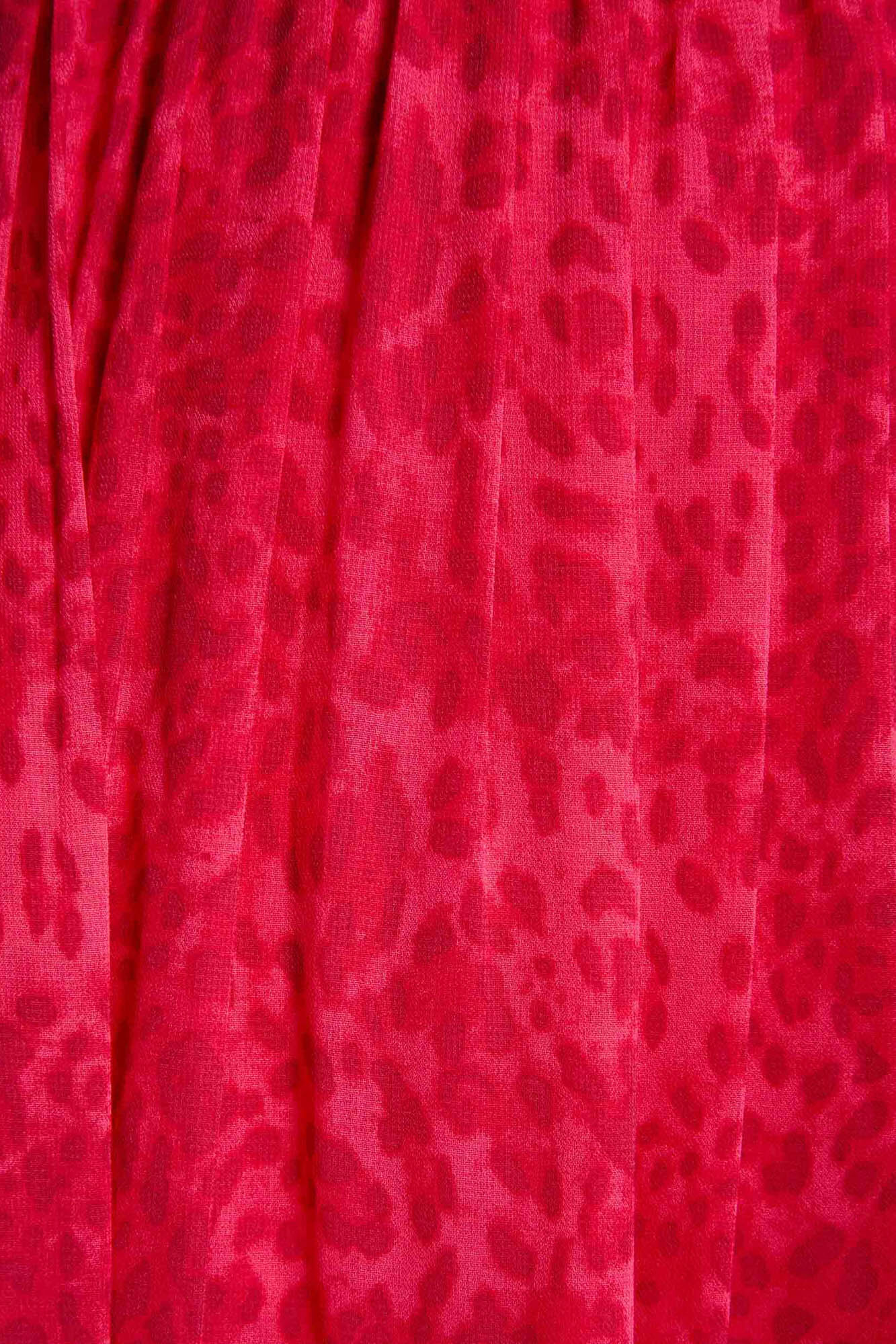 Vestido longo Campbell estampado - Fúcsia