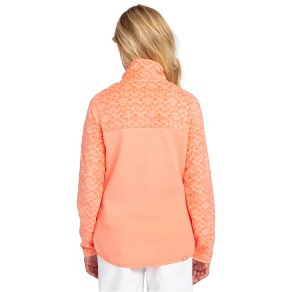 Sweat polaire ROXY WHITECAMP PEACH PINK ROXYGRAM TONAL