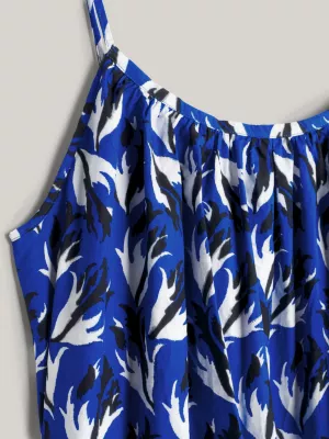 Vestido longo Tommy Hilfiger x Vacation com estampa floral e alças finas