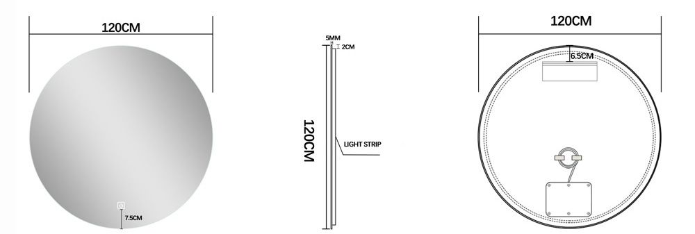 Fontana Proma badkamermeubel 120cm met zwarte waskommen en LED spiegel warm eiken