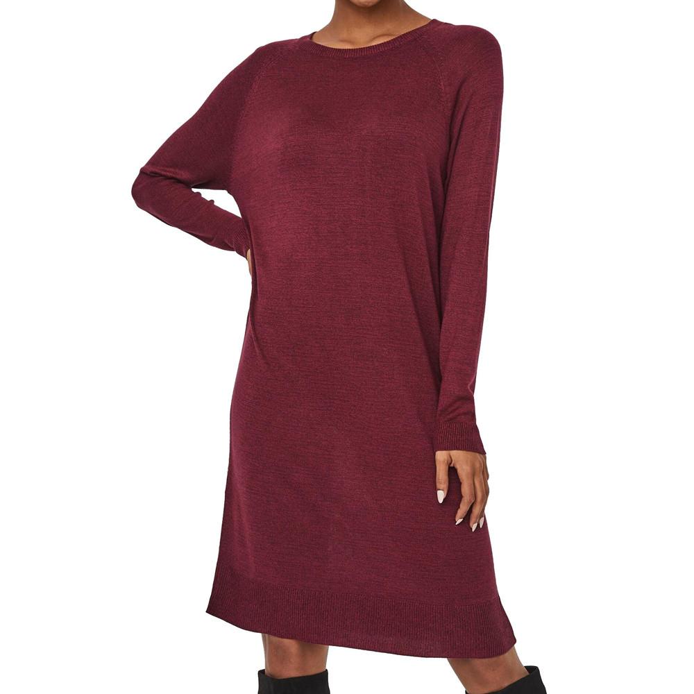 Vero Moda Robe Pull Bordeaux Femme Vero Moda Meghan