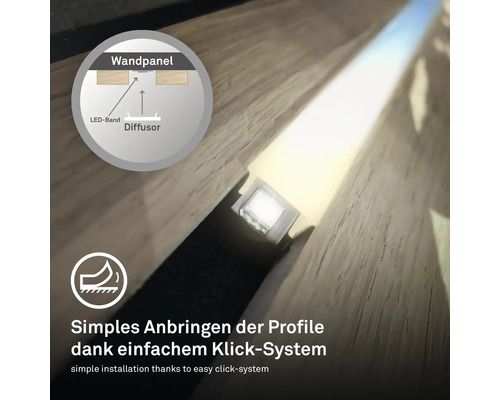 Pimp je Panel LED Strip Verlengset 500 lm 3000 K CCT Verstelbaar Wit 2,6 m 230V Geschikt voor Akoestische Panelen