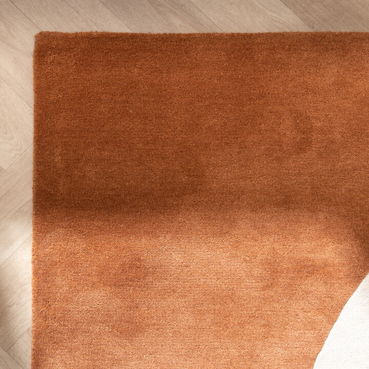 Wollen abstract vloerkleed - Clarice Terracotta
