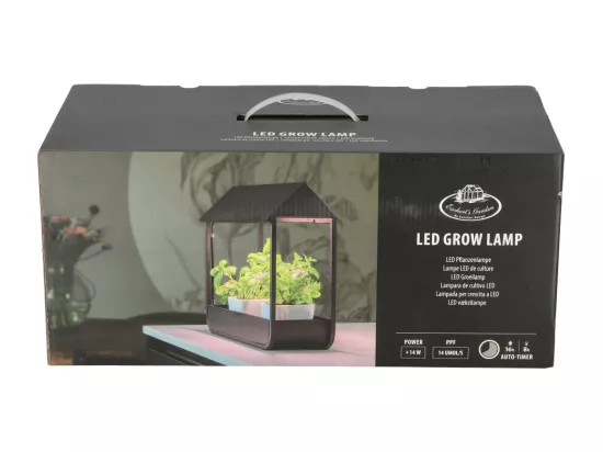 Serre avec lampe de croissance design