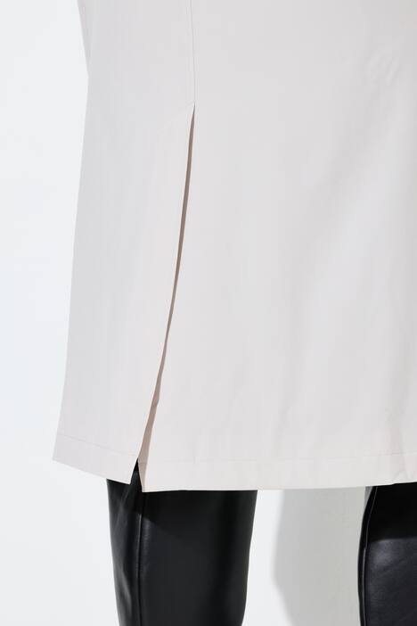 Trenchcoat, A-Linie, Hemdkragen, Gürtel, Satinfutter, graubeige