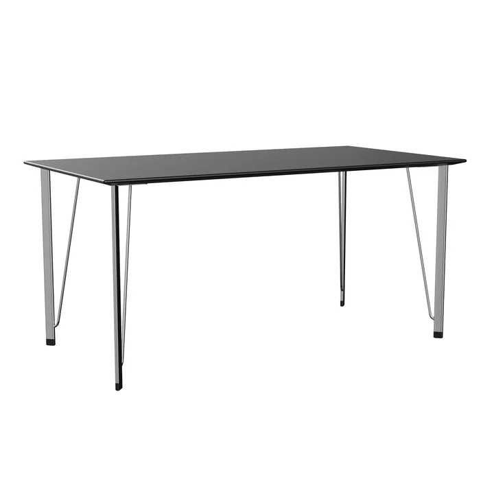 Fritz Hansen - FH3605 Schreibtisch, Chrom / Esche schwarz lackiert