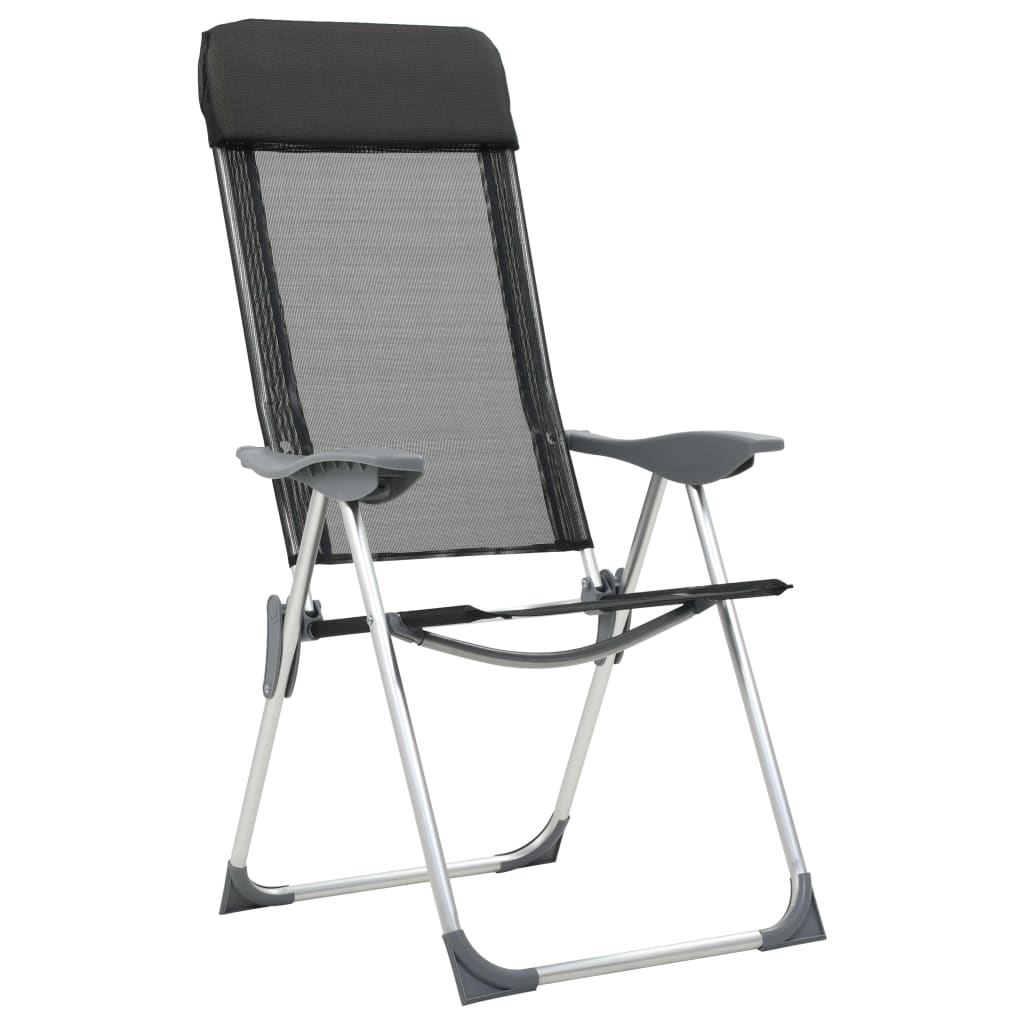 Cadeira de jardim Vidaxl, preta, conjunto de 2 peças