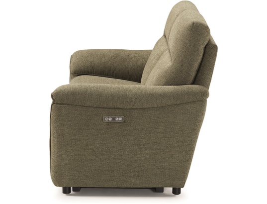 CONCEPT1 - Canapé tissu Barbados vert 3 places électrique + Fauteul élect
