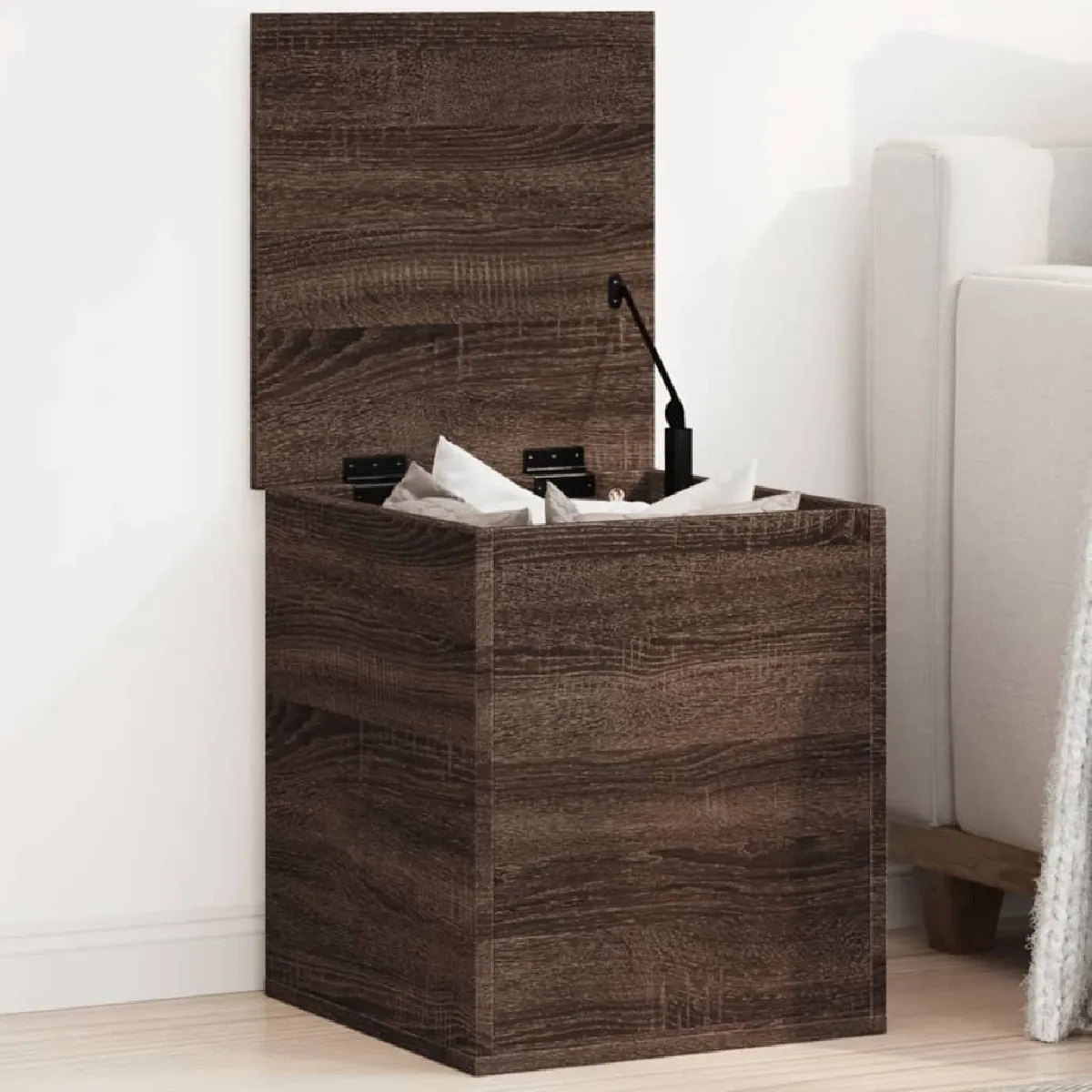 VIDAXL Boîte de Rangement - Chêne Marron