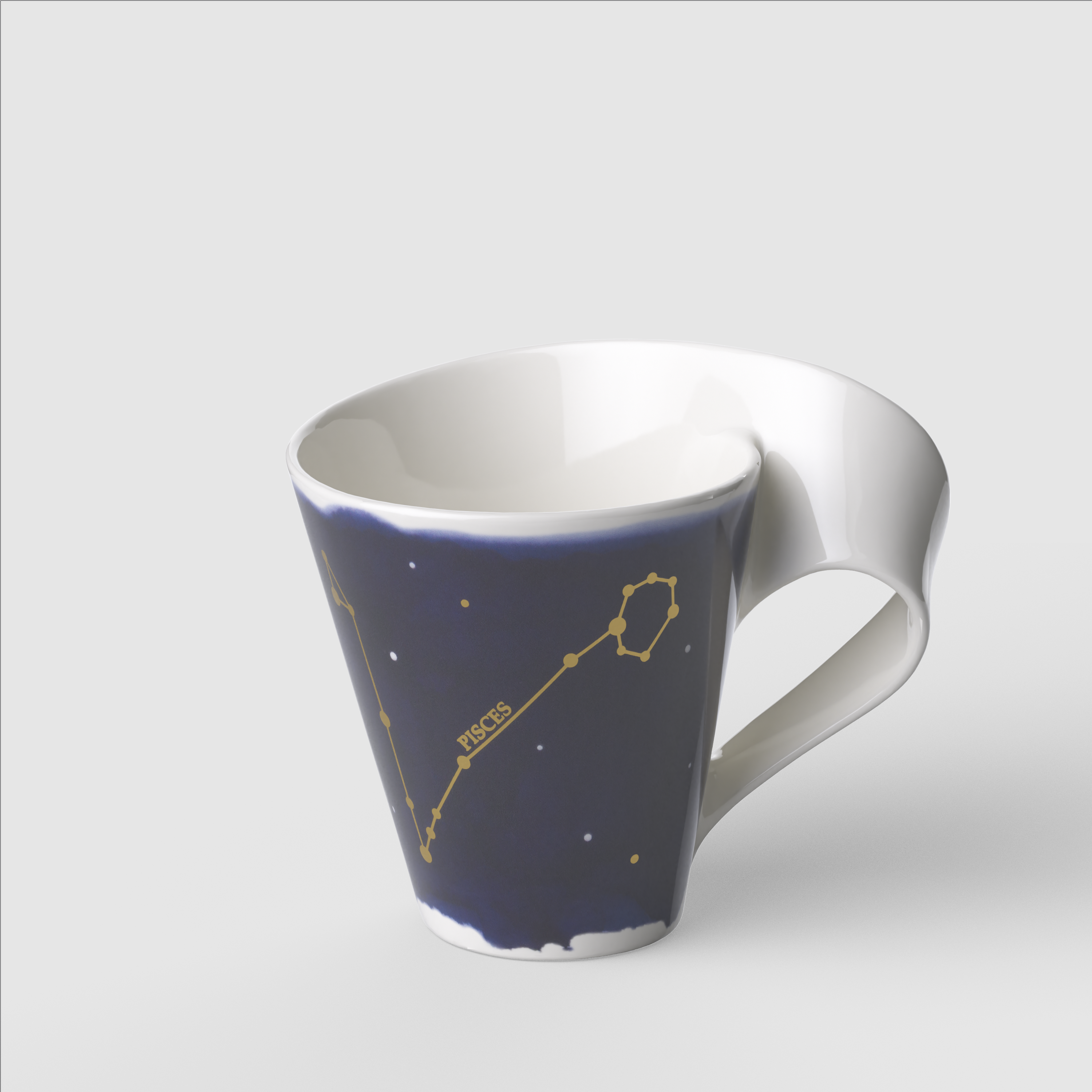 NewWave Mug Multi-colored, 8.2 oz, Premium Porcelain