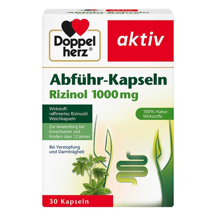 Doppelherz Abführ-Kapseln Rizinol 1000 mg, 30 St