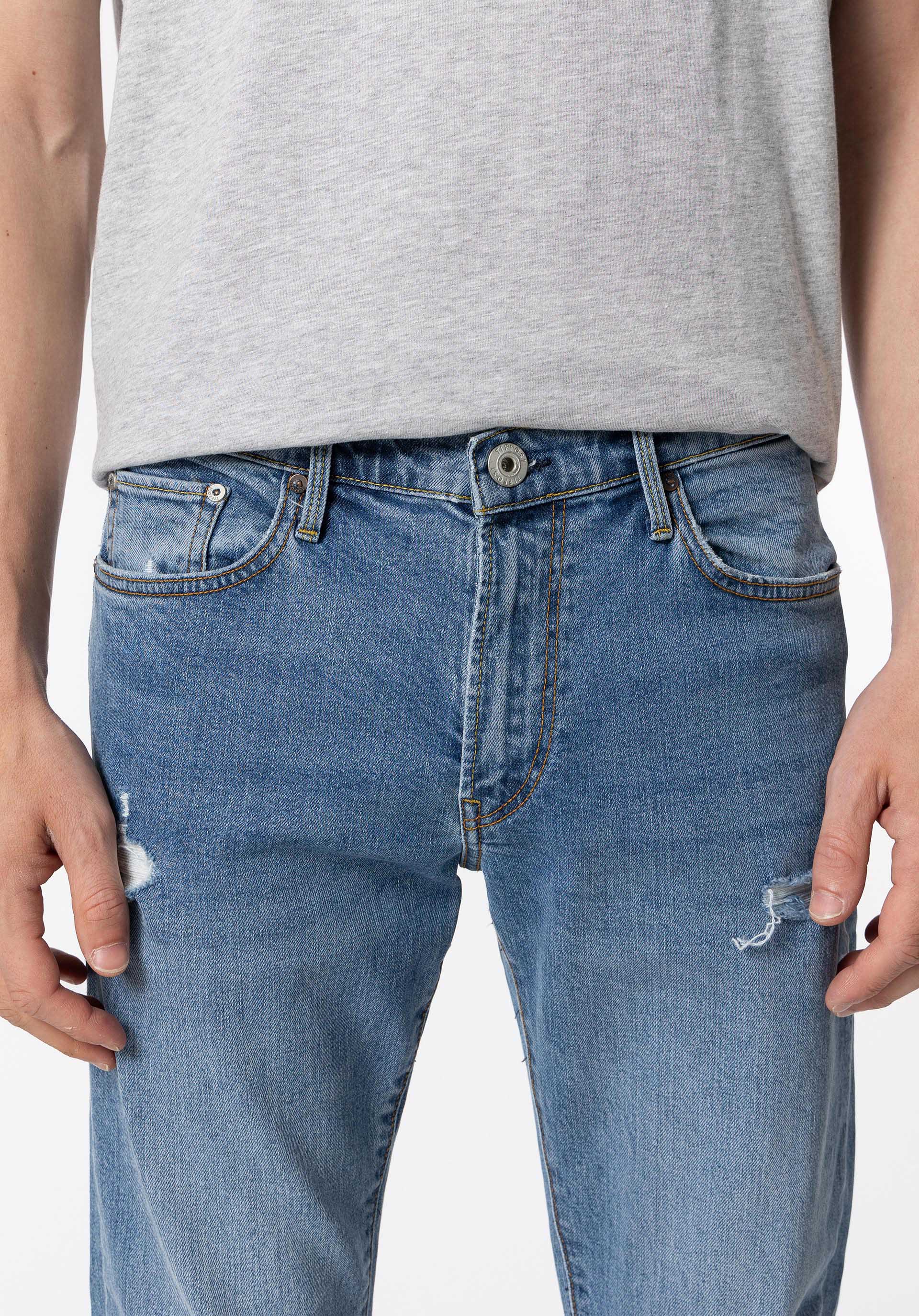 Jeans Dylan Tapered Slim Fit Rasgões
