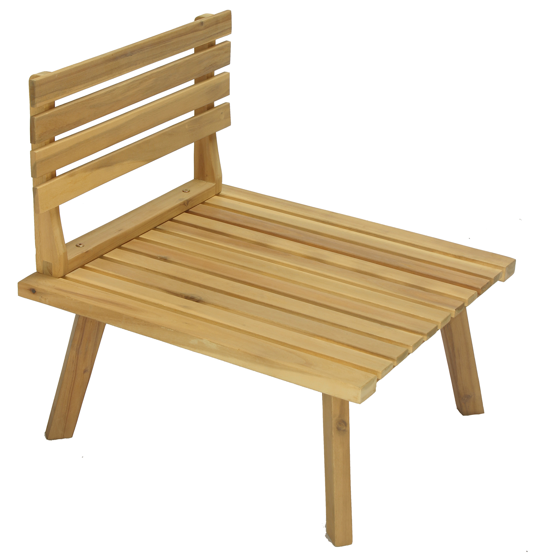 4-teiliges Gartenset - holzfarben-grau - mit Kissen