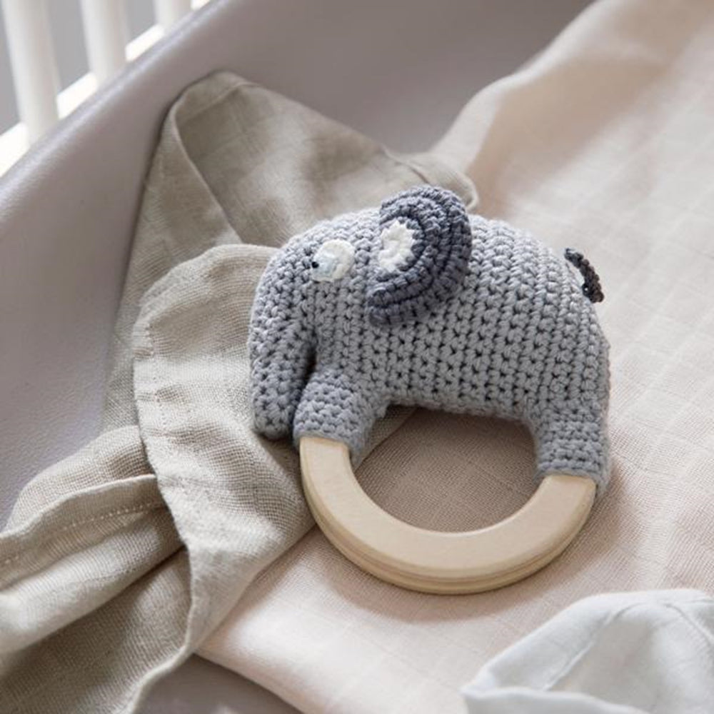 Rangle Hæklet Elefanten Fanto Classic Grey