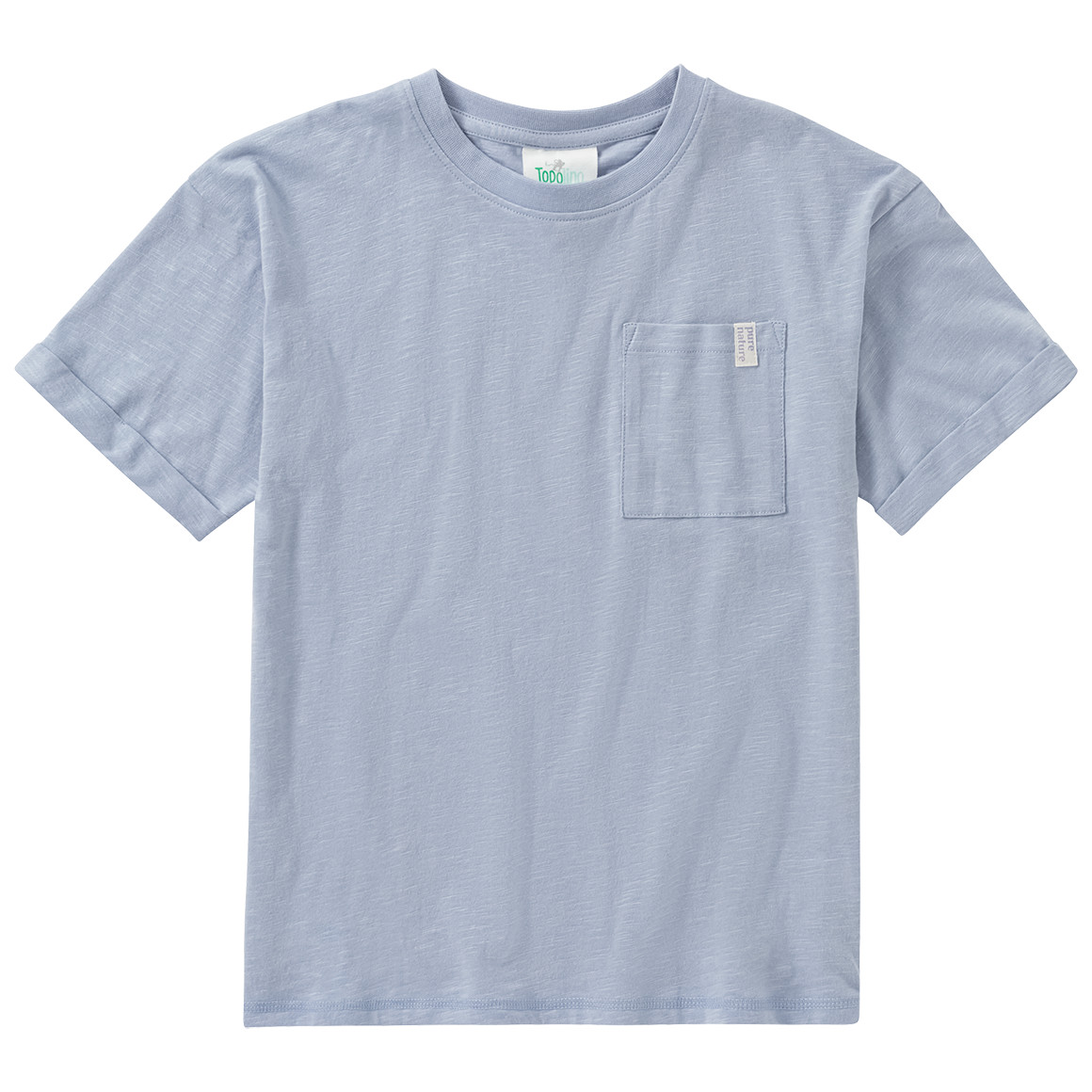Topolino Pure Collection 2 Jungen T-Shirts mit Flammgarn oliv / hellblau
