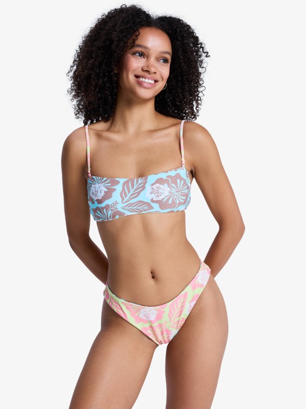 Hibiscus Hype RV Bandeau Haut de bikini bandeau Vert Femme