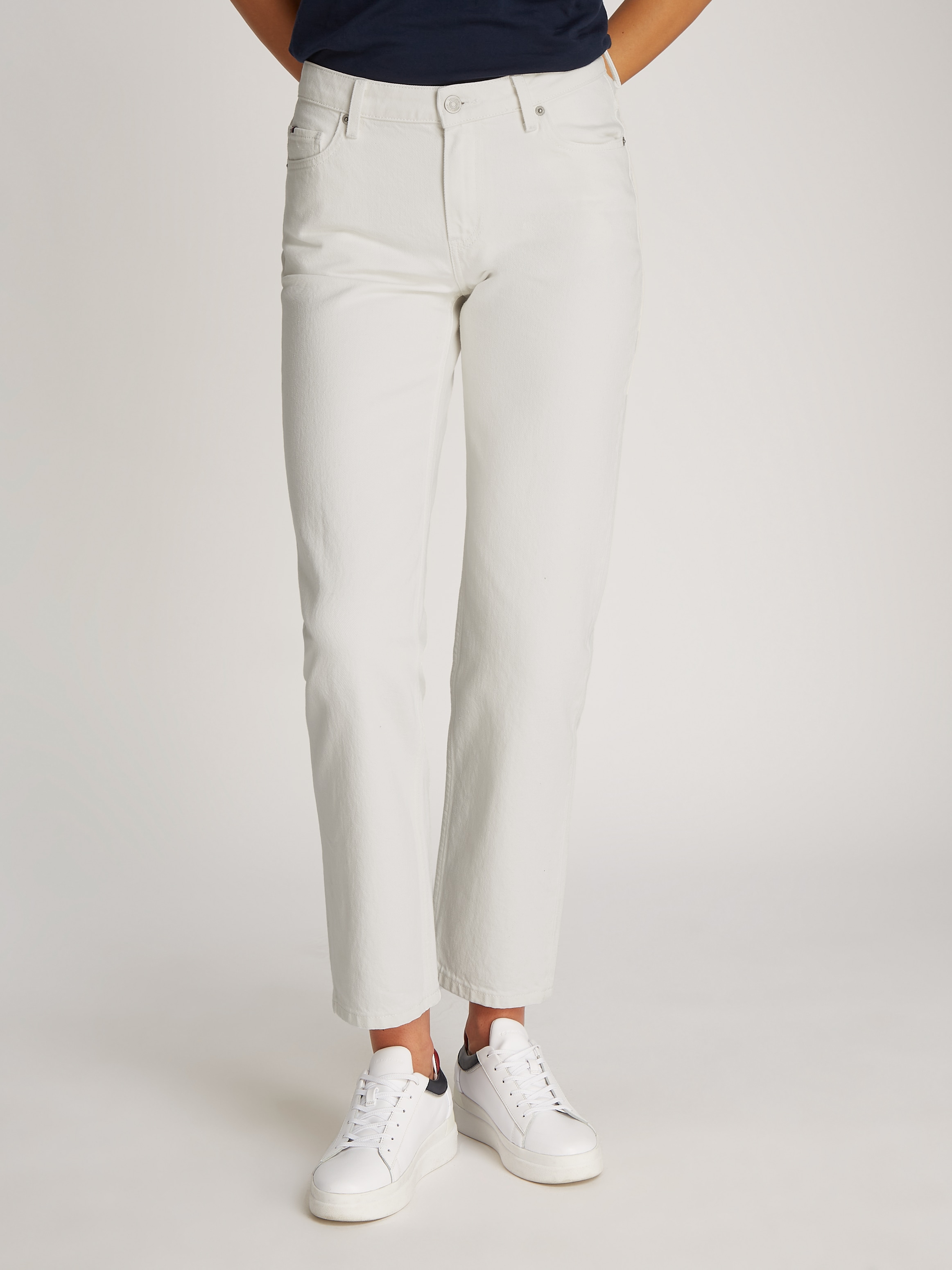 Tommy Hilfiger Straight-Jeans »CLASSIC STRAIGHT RW«, mit Logo-Badge, in Knöchellänge