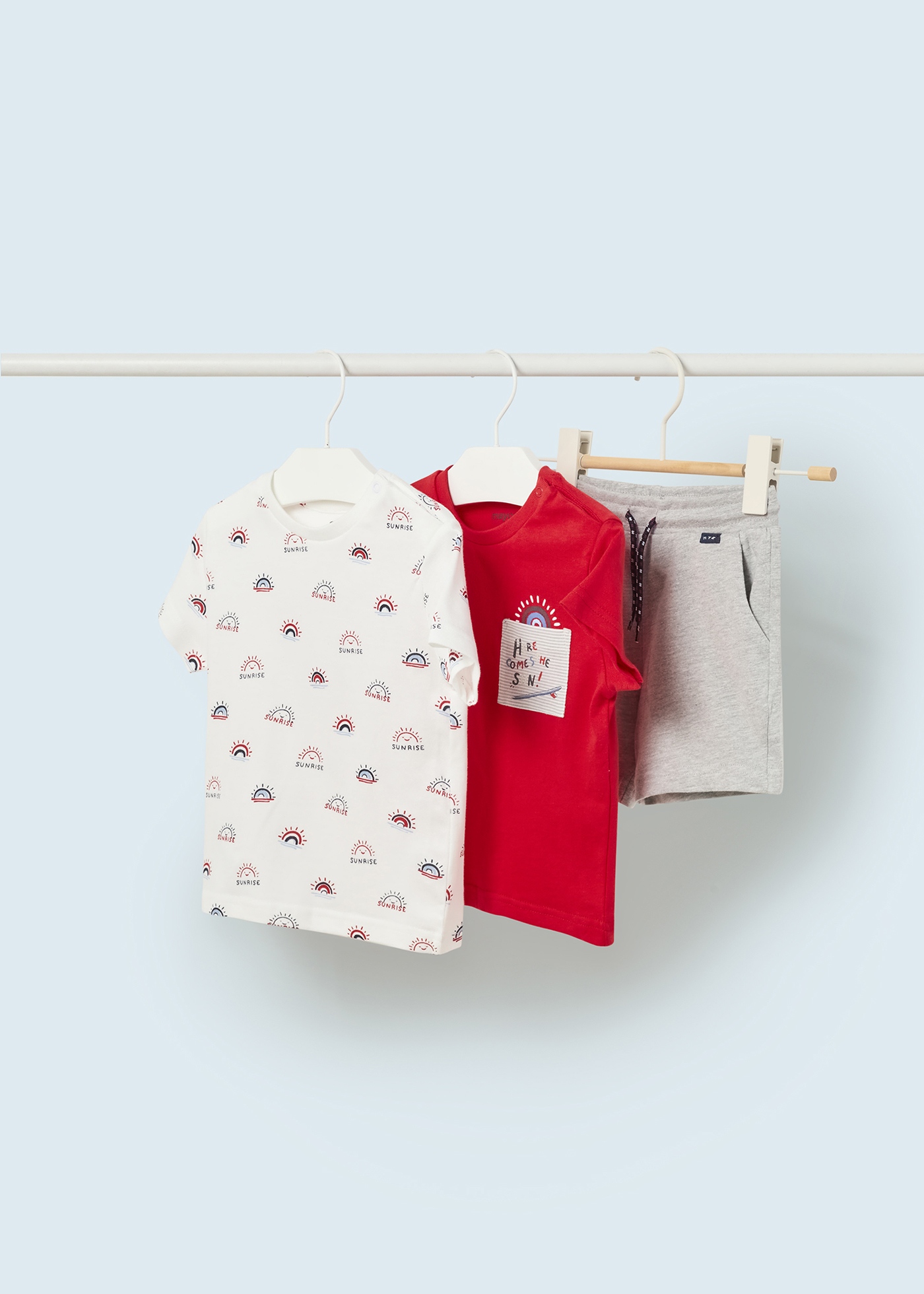 Conjunto de 3 peças em algodão sustentável para bebê