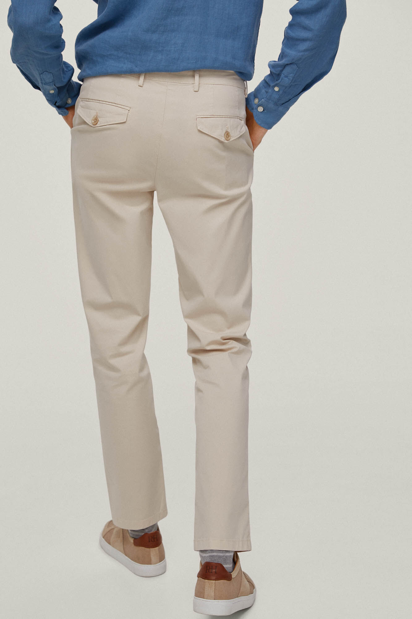Calça chino premium flex ligero regular - Bege