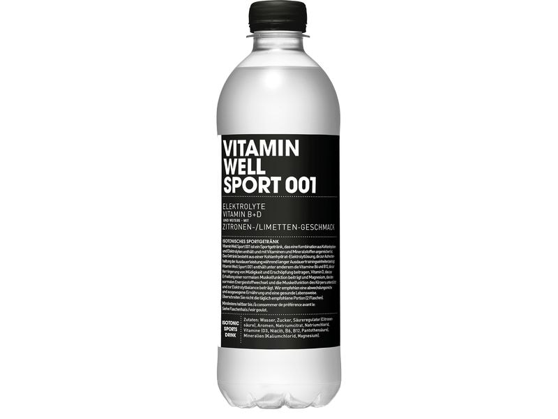 VITAMIN WELL Sportgetränk Sport 001 12 x 0.5 l Kalorienarmes Sportgetränk
