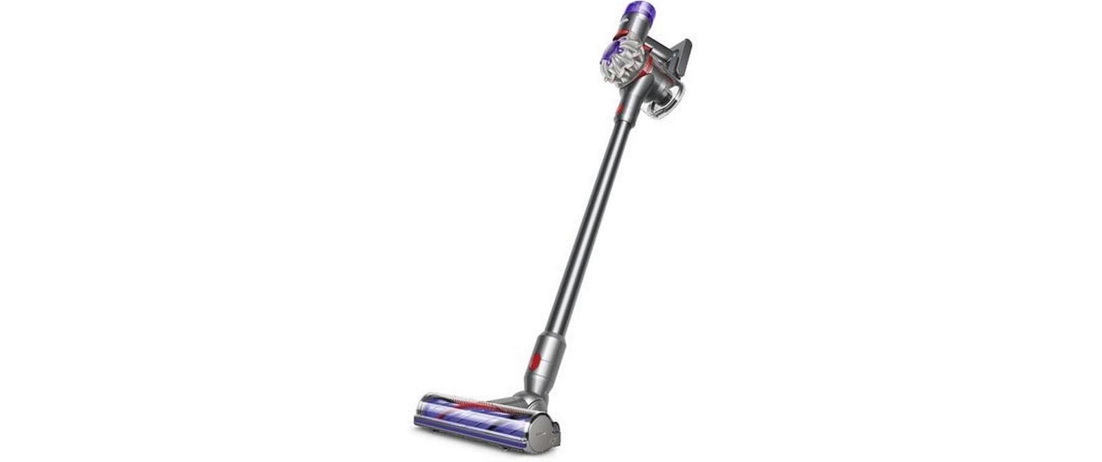 Akku-Hand- und Stielsauger V8 Advanced Silber/Violett<br>Kabelloser Staubsauger für Haushalte mit Haustieren
