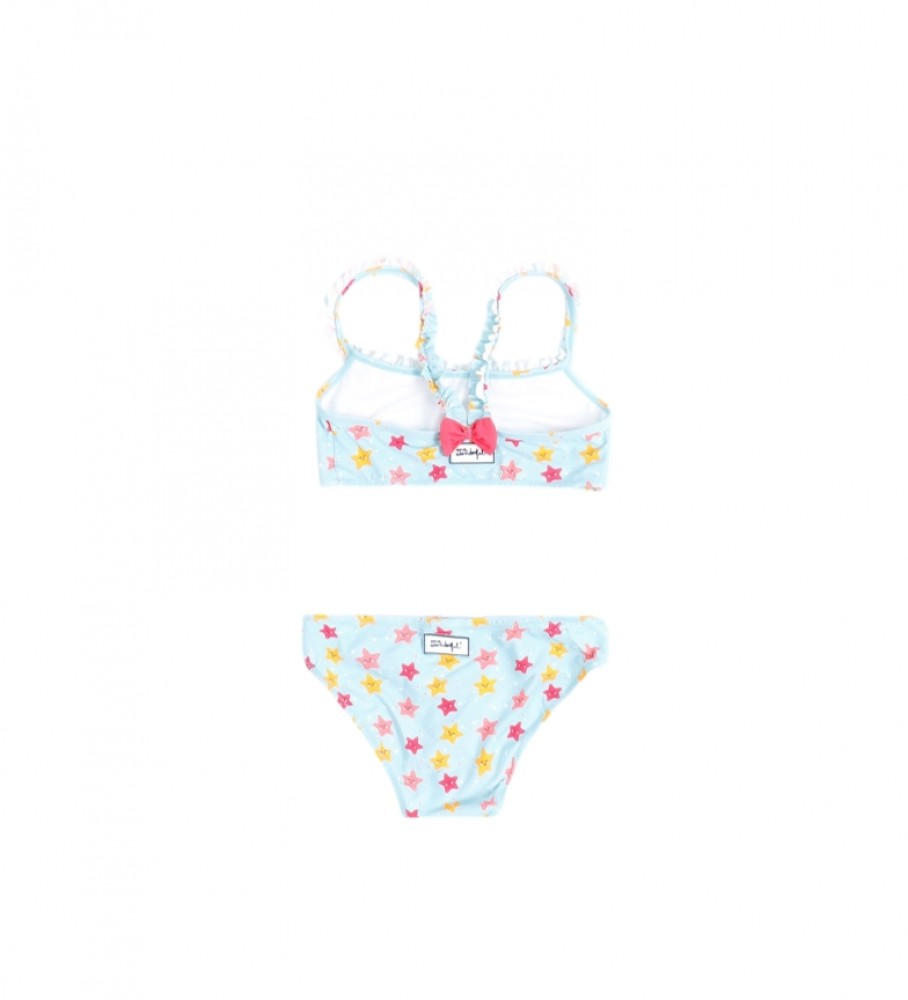 Top de biquíni Aznar Innova Stars para meninas, azul