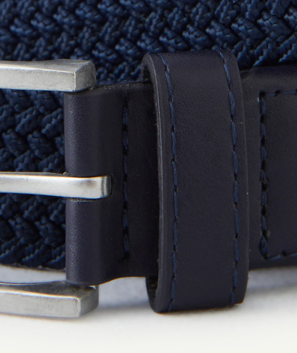 CEINTURE GARÇON BLEUE AVEC BOUCLE EN MÉTAL