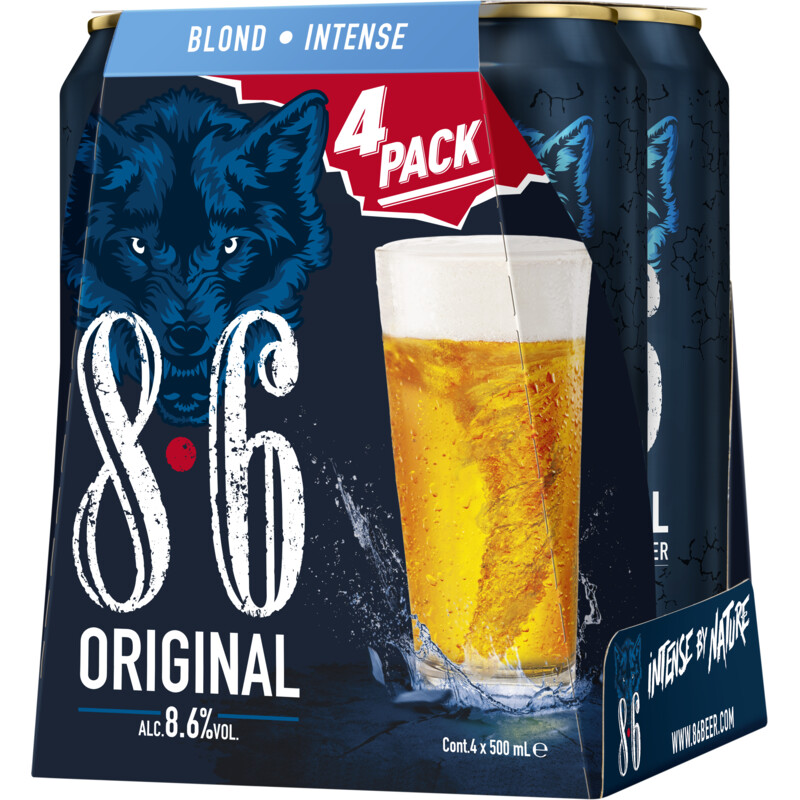 8.6 Original intense blond beer 4-pack