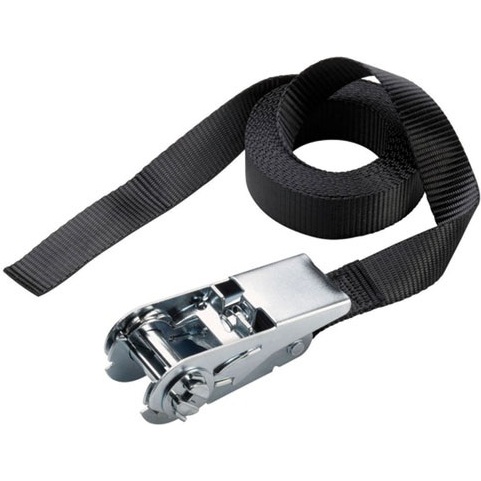 Sangle d'arrimage à cliquet - sans crochet - L : 5 m - l : 25 mm - noir