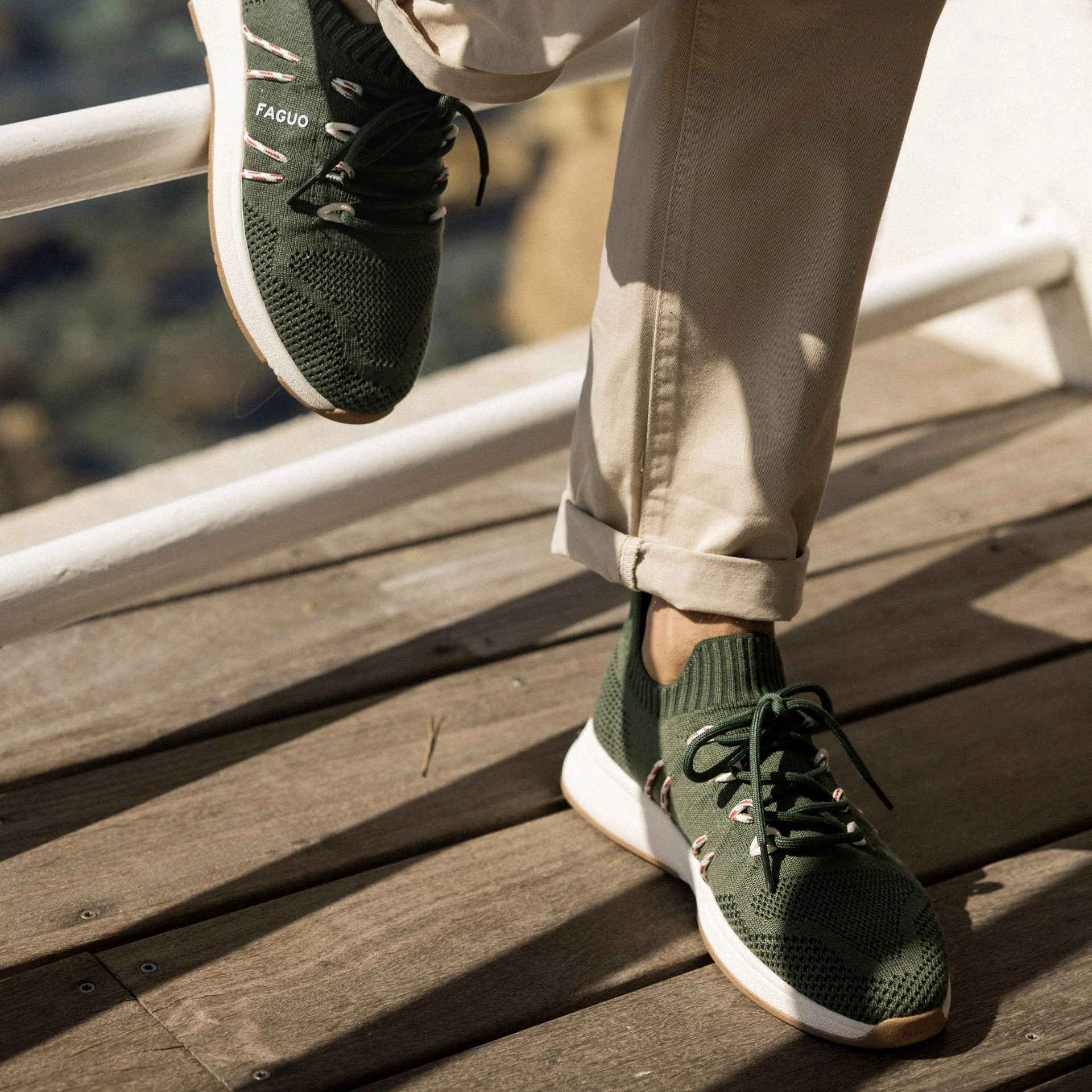 Runnings kaki vegan végan en tencel et phylon - modèle heartwood