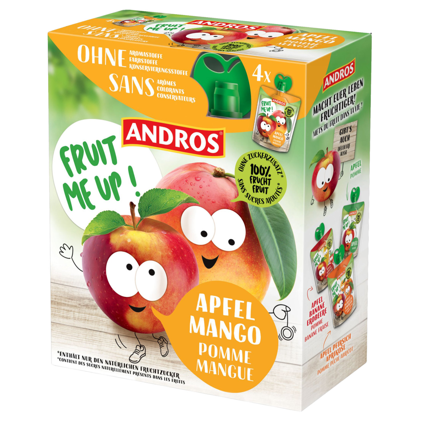 Andros Apfelmus mit Mango 4x90g