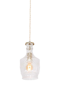 Mexlite Grazio glass hanglamp â E27 (grote fitting) â messing