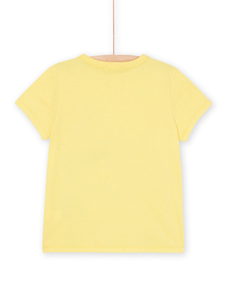 T-shirt jaune citron à motifs jungle