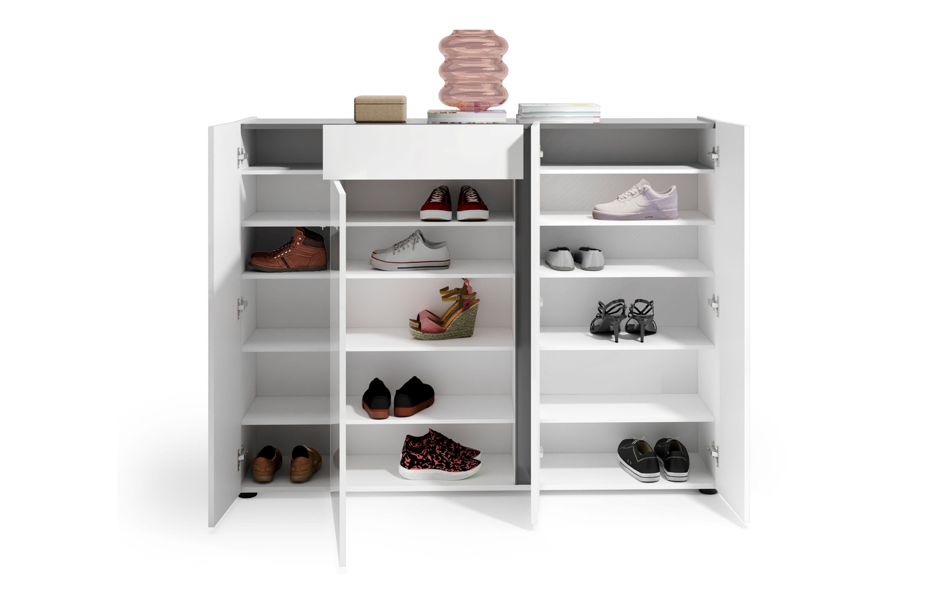 Schuhschrank III Atrium, weiß, 149 x 115 cm