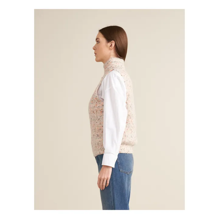 Bellerose Pull Sans Manches Lattem Laine Mérinos Extra Fine - Collection Femme | Ecru