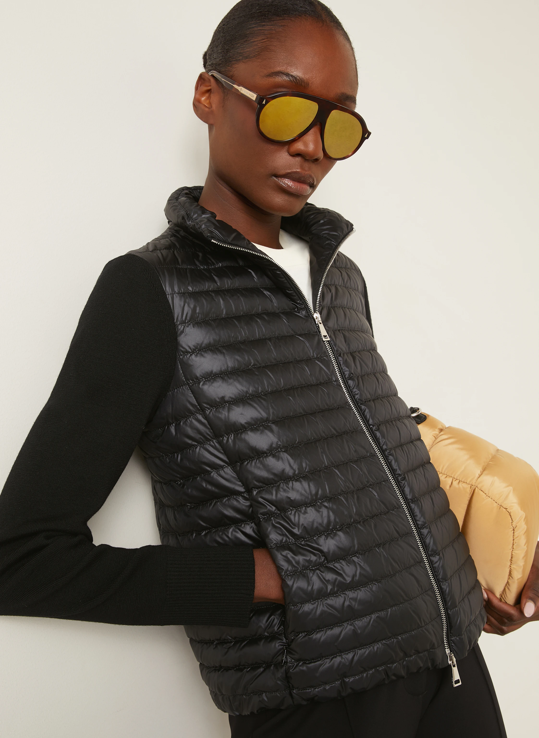 MONCLER Daunenjacke TRICOT im Materialmix
