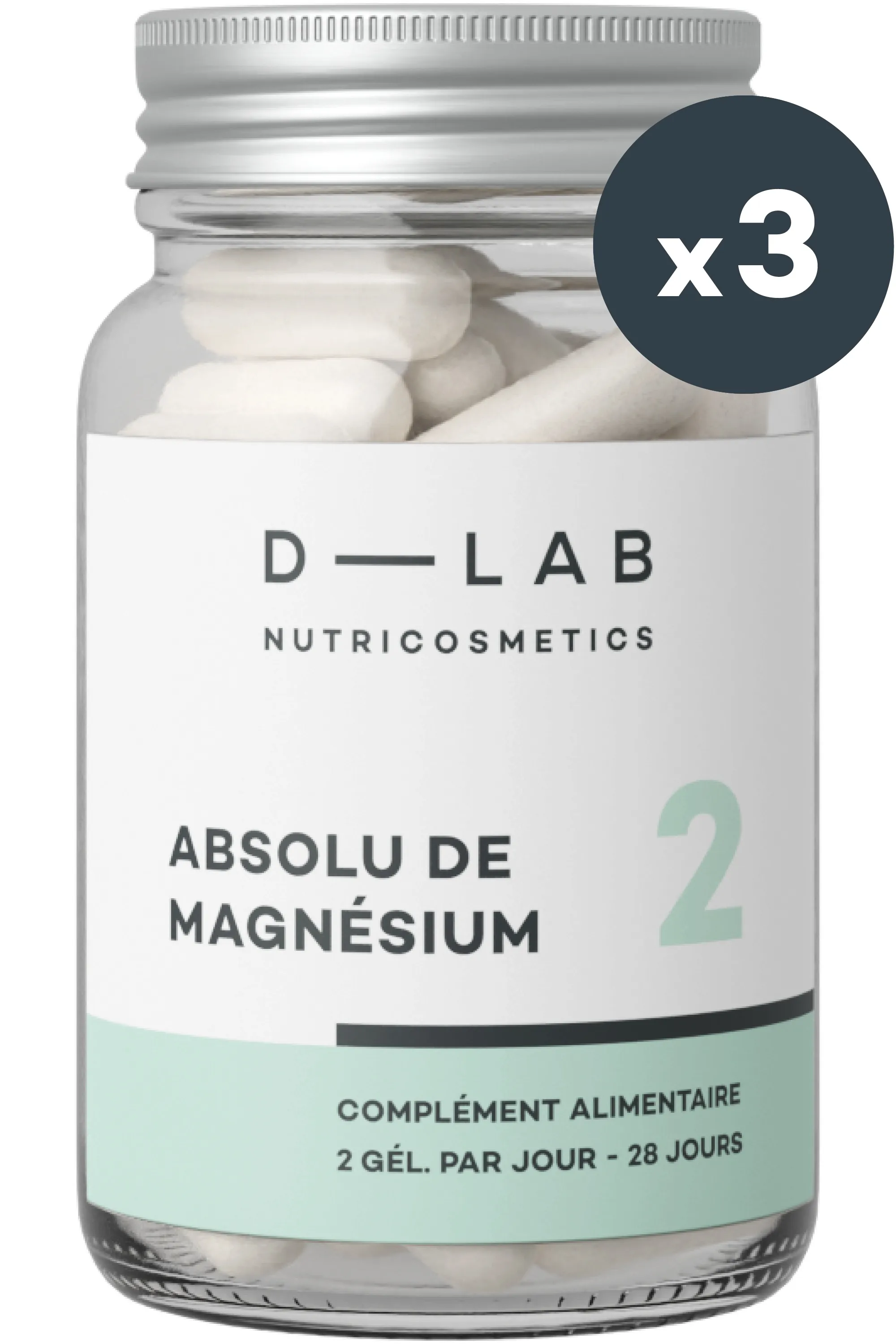 D-LAB Nutricosmetics Compléments alimentaires coup de boost & anti-stress Absolu de Magnésium-25.7 g