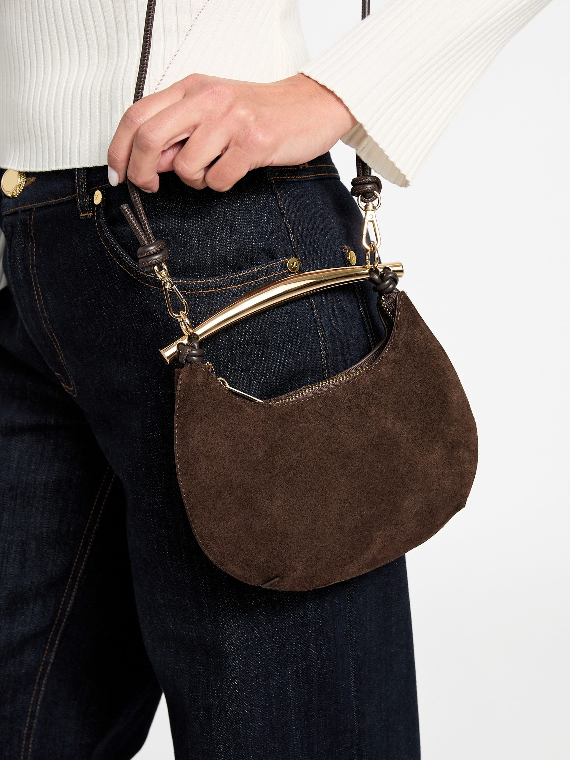 Bolsa Mini Hobo Victoria em Couro