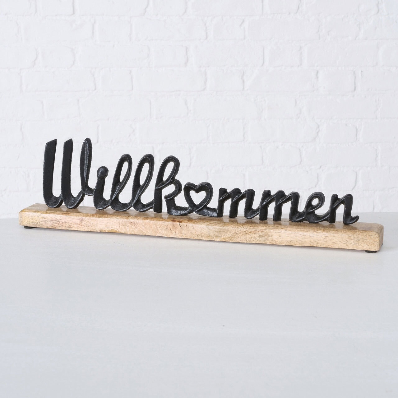 Deko Aufsteller Schriftzug WILLKOMMEN 45 cm