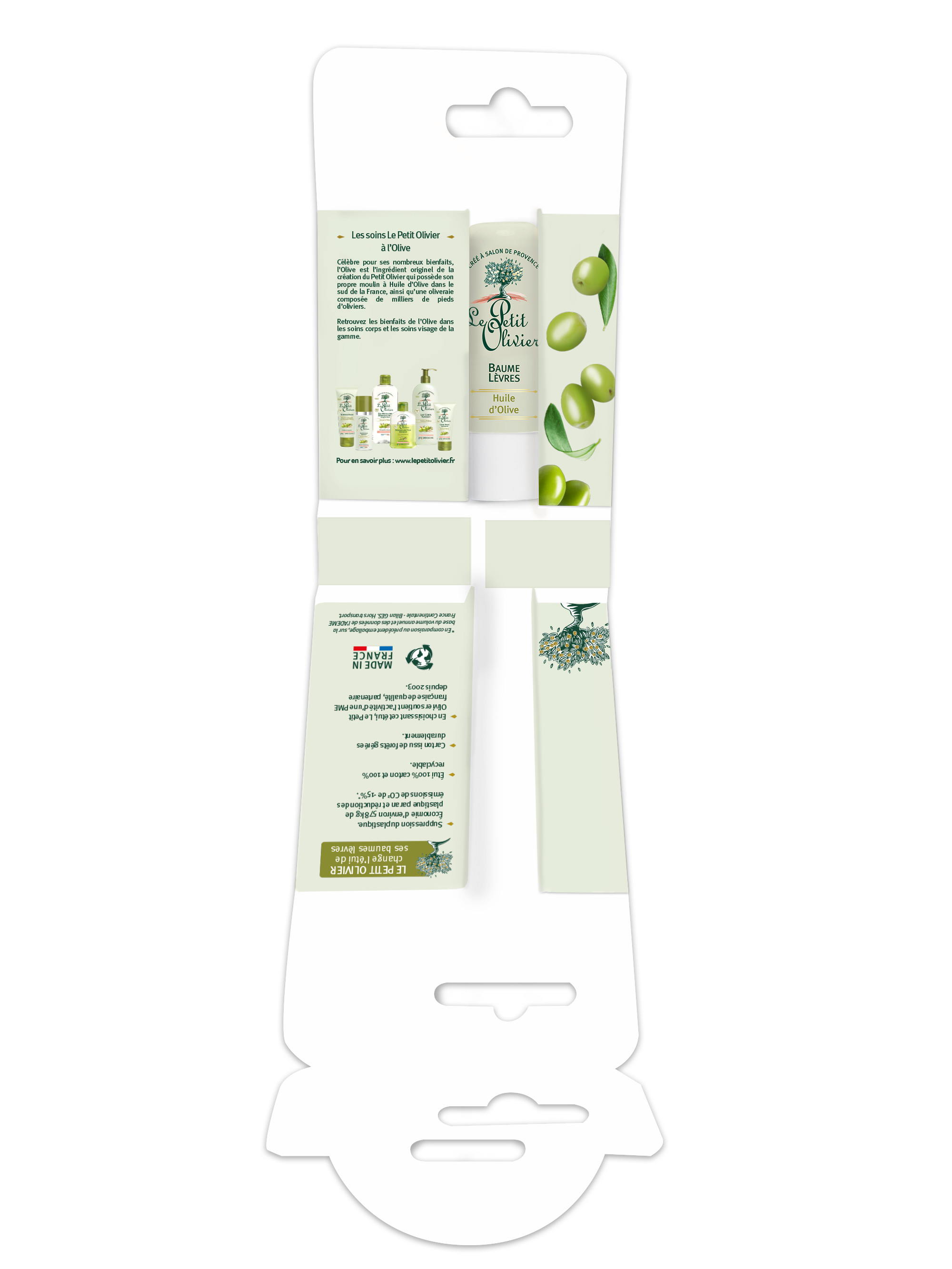 LE PETIT OLIVIER Lippenbalsam Feuchtigkeitsspendend Bals Olivenöl 4 g