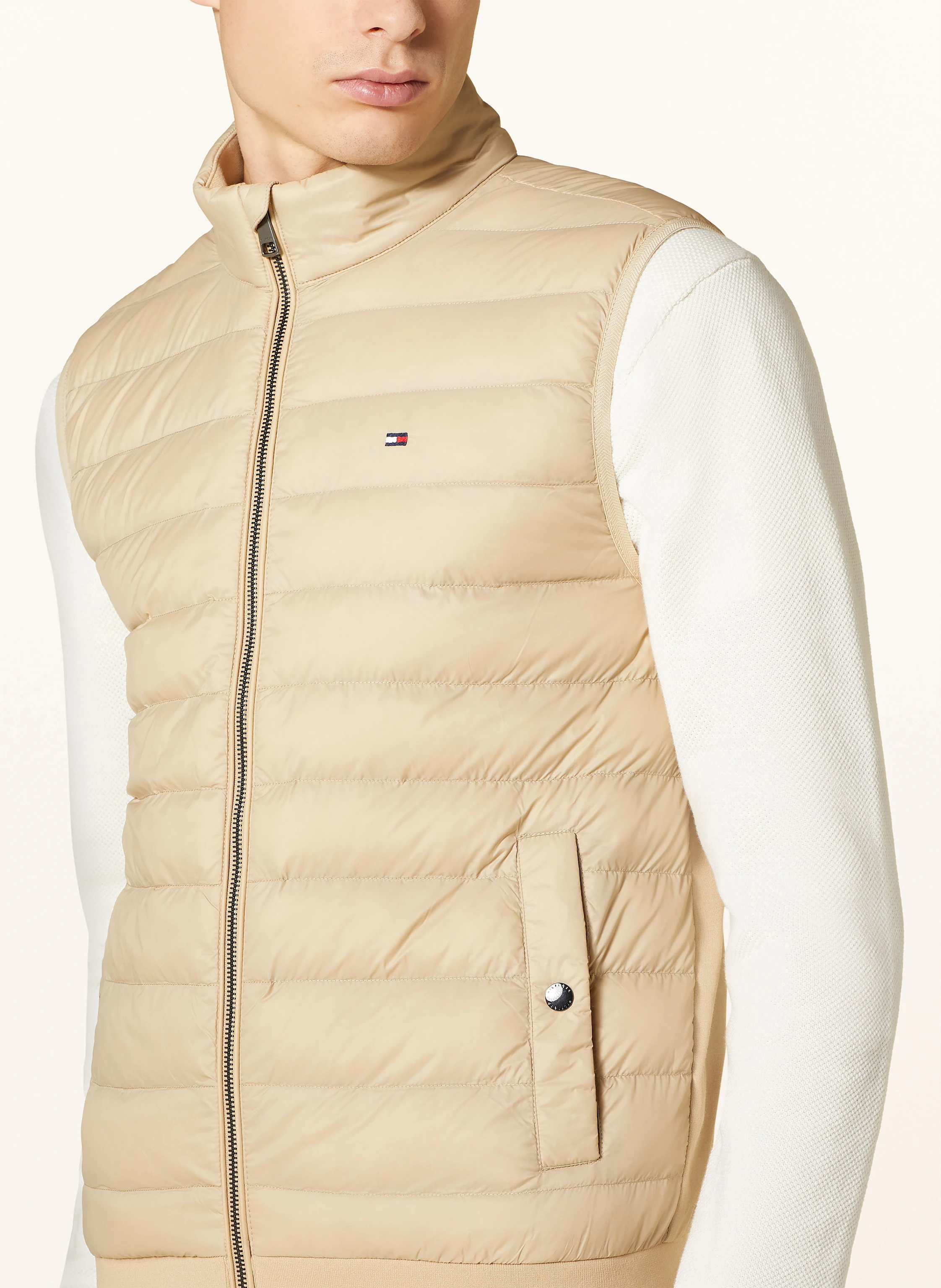 TOMMY HILFIGER Steppweste im Materialmix
