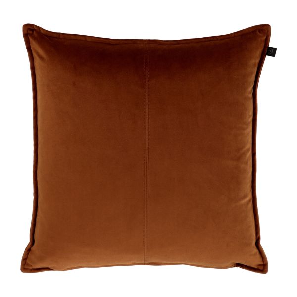 Overseas Middlestitch Kussen - 60 x 60 cm– Velours – Beige