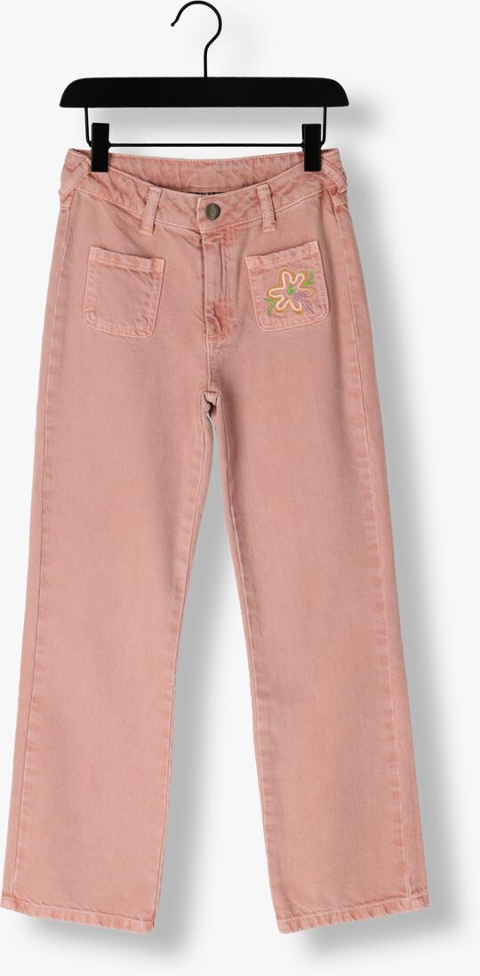 LIKE FLO roze like flo wide jeans wide leg denim with embroidery