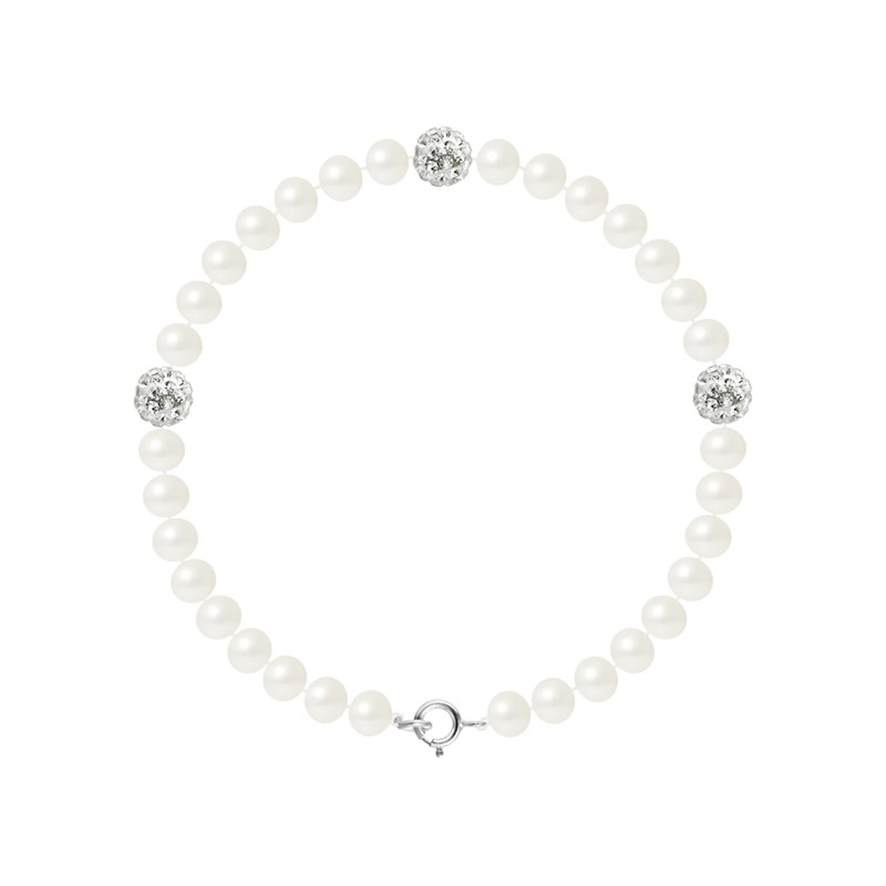 Bracelet - Rang de Perles de culture d'eau douce - Argent 925