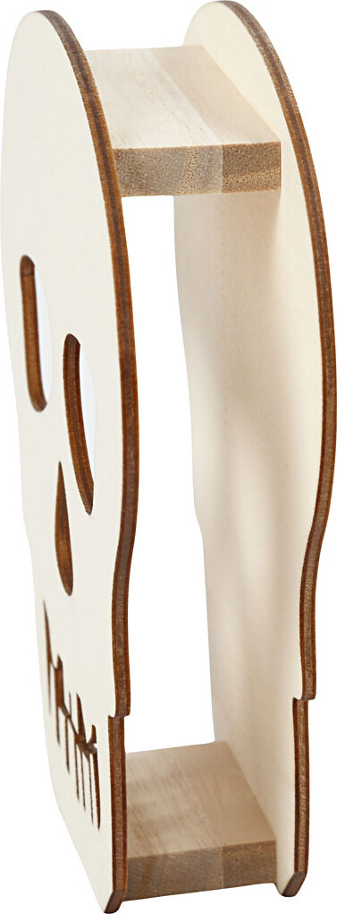 Halloweenfigur - Dødningehoved - H 13,5 CM - D 3 CM - B 11,5 CM - 1 Stk